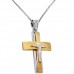 Μασίφ χρυσός σταυρός με τον Εσταυρωμένο Κ14 με αλυσίδα
